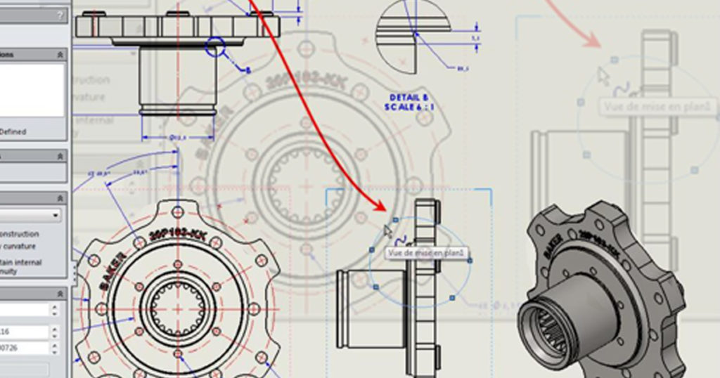 broken out section view drawing