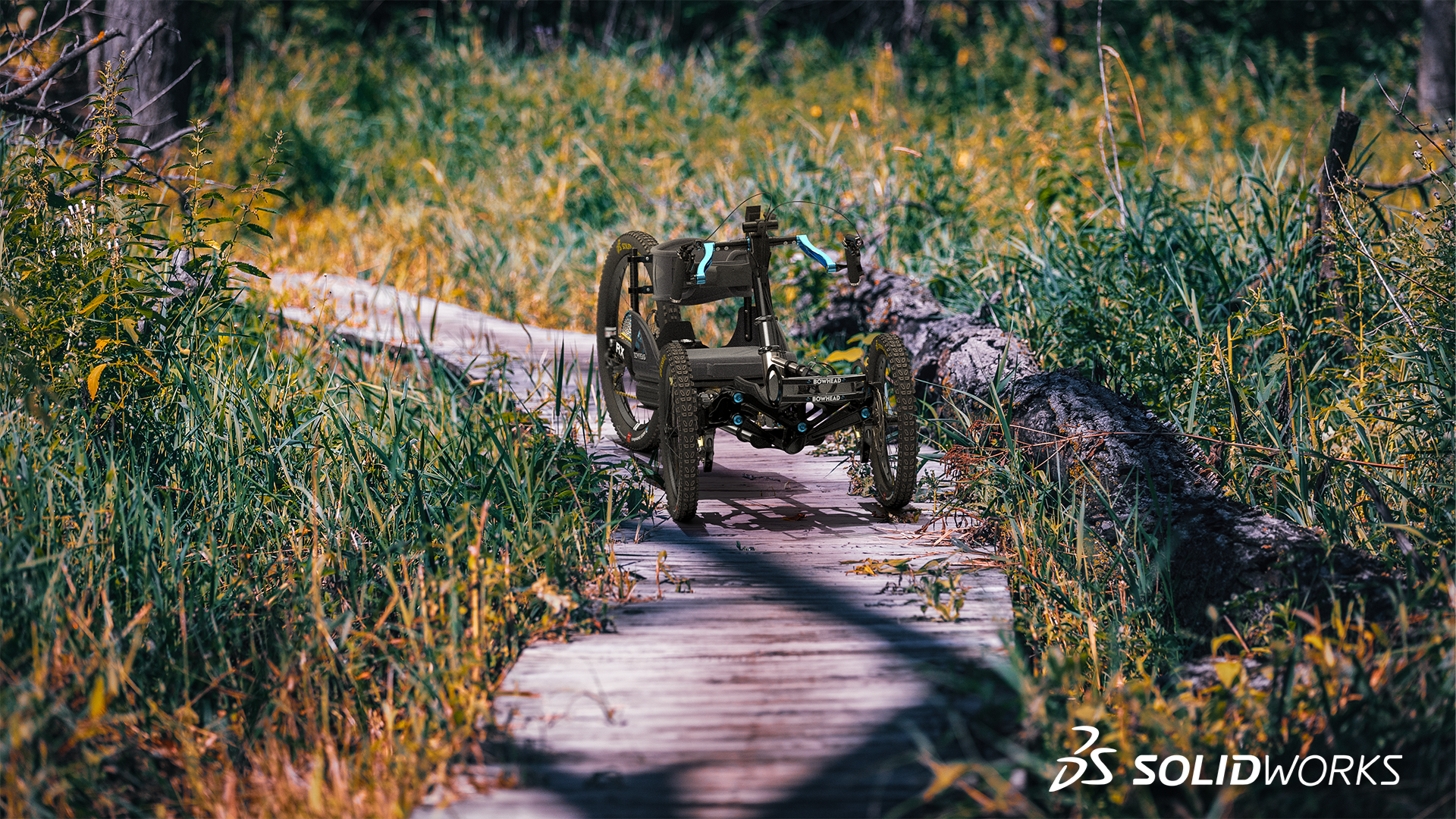 HD SOLIDWORKS Visualize rendering of a Bowhead bicycle