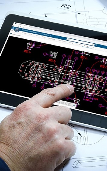 3DEXPERIENCE
DraftSight displayed on a tablet