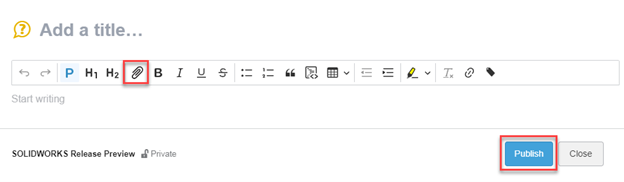Attach files to comment and questions for SOLIDWORKS 2025 Preview