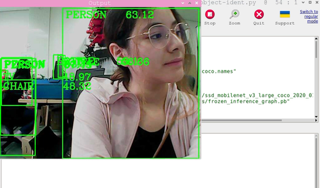 Demonstration of Object Recognition Algorithm used for the Intelligent Robot Dog.