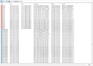 Figure 6: Pistes d'audit - journal du serveur d'archive SOLIDWORKS PDM