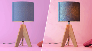 Without Layers and With Layers after SOLIDWORKS Visualize