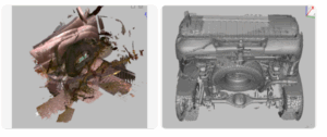 Truck by scanned by a 3D scanner