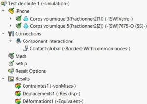 List of required steps of a drop test analysis