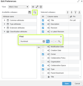 Adding the Thumbnail Column