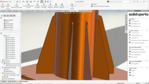 Alternative jib crane design where the gussets fit into slotted holes