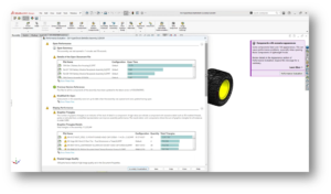 SOLIDWORKS 2026 FD02 montrant une évaluation des performances d’assemblage pilotée par l’IA, avec diagnostics et recommandations pour optimiser les grands assemblages.
